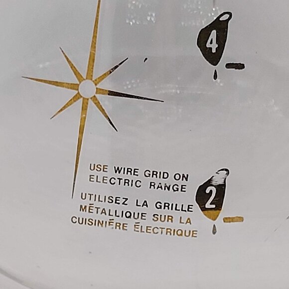 Corning Starburst Glass Coffee Pot / Carafe (4 cups) MCM Atomic-NO LID - Picture 5 of 6